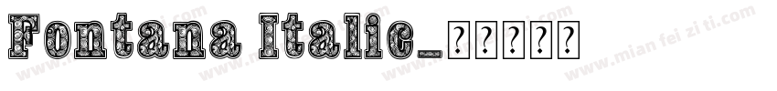 Fontana Italic字体转换